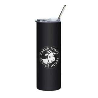 Vaso Térmico Tumbler de Acero Inoxidable Negro Cabra Tostá 20 oz