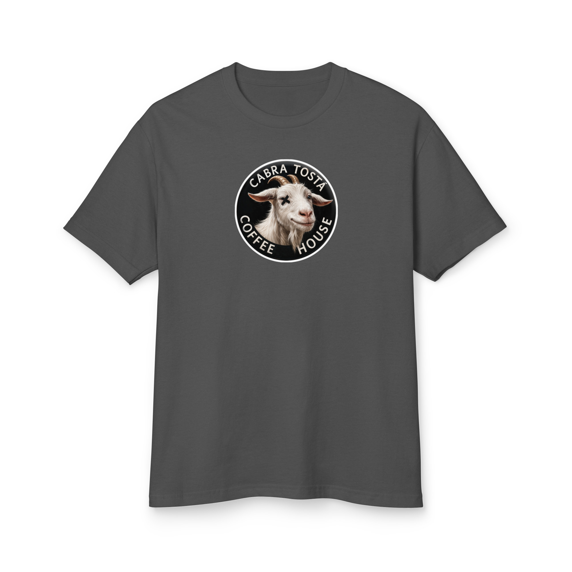 Camiseta negra Cabra Tostá 100% algodón con logo oficial